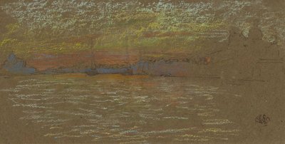 The Riva—Sunset: Red and Gold by James McNeill Whistler