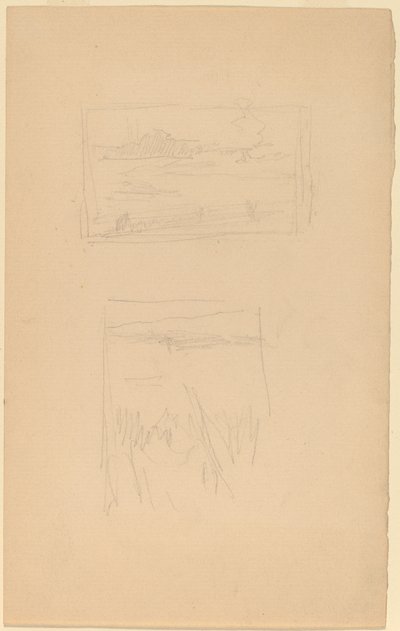 Two Sketches of Landscape Pictures hung at the Society of British Artists by James Abbott McNeill Whistler