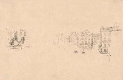 Two Trial Sketches: A. Grande Rue, Dieppe; B. An Interior by James McNeill Whistler