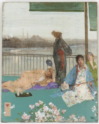 Variations in Flesh Colour and Green - The Balcony by James Abbott McNeill Whistler