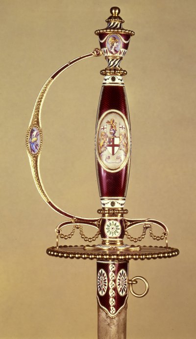 Hilt of a Sword Presented to Colonel James Hartley by the East India Company, Set by James Morisset by James Morisset
