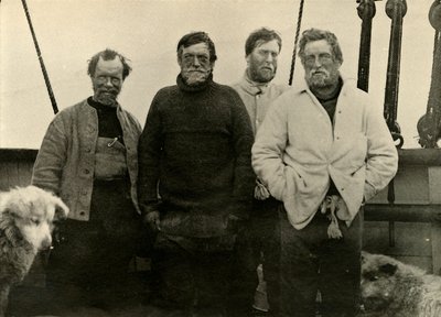 The Southern Party on board the Nimrod, 1909 by James Murray