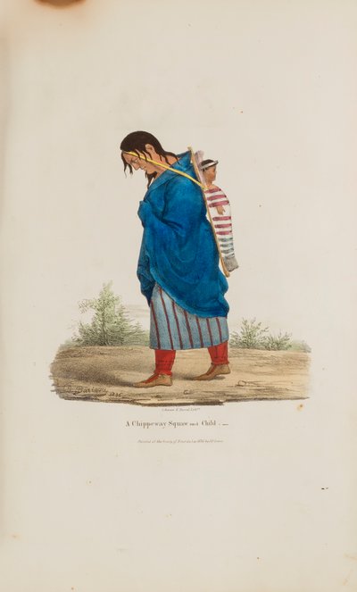 A Chippeway Woman and Child, from The Aboriginal Portfolio by James Otto Lewis