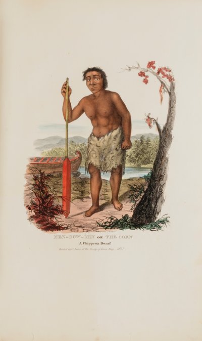 Men-dow-min or The Corn, a Chippewa Dwarf, from The Aboriginal Portfolio by James Otto Lewis