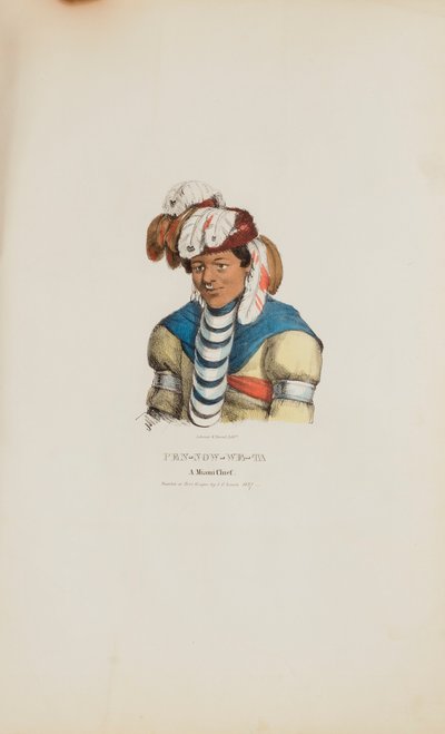 Pen-Now-We-Ta, a Miami Chief, from The Aboriginal Portfolio by James Otto Lewis