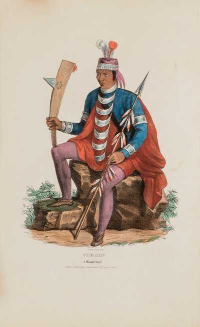 RICHARDVILLE; A Miami Chief, from The Aboriginal Portfolio by James Otto Lewis