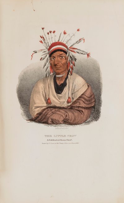 The Little Crow, A Celebrated Sioux Chief, from The Aboriginal Portfolio by James Otto Lewis