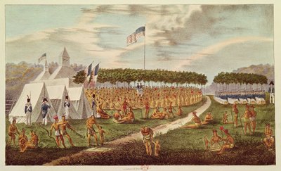 View of the Great Treaty Held at Prairie du Chien, Wisconsin, September 1825, from 