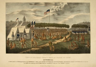 View of the Great Treaty Held at Prairie du Chien, September 1825 by James Otto Lewis