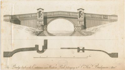 Weston-under-Lizard - Bridge at Entrance to Weston Park by James Paine