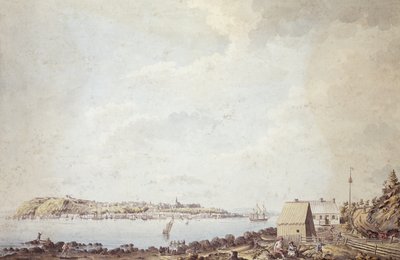 A View from the City of Quebec the Capital of Canada, Taken from the Ferry House on the Opposite Side of the River, 3rd October 1784 by James Peachey