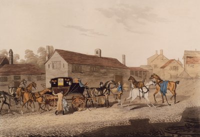 Changing Horses to the Mail Coach by James Pollard