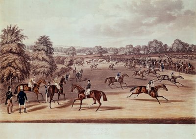 Horse Racing at Epsom Before Departure by James Pollard