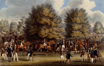 Saddling in the Warren, Print Made by Charles Hunt, 1836 by James Pollard