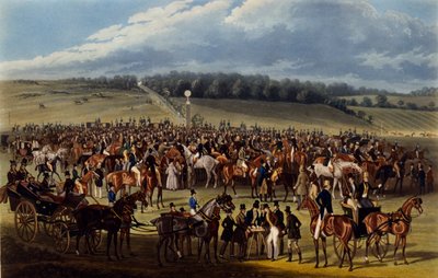 The Betting Post, print made by Charles Hunt, 1836 by James Pollard