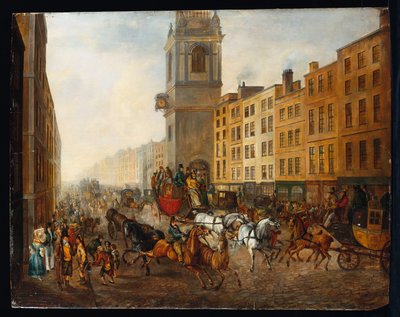 The London-to-Brighton Coach at Cheapside, 18th July 1831 by James Pollard