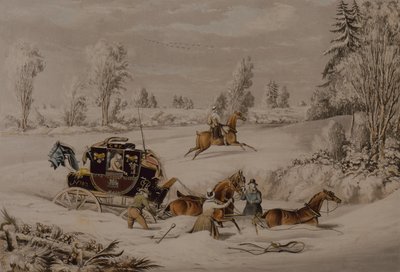 The Mail Coach in a Drift of Snow by James Pollard