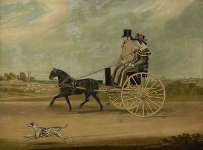 Tom Thumb with Peter Brown and His Wife in a Gig by James Pollard