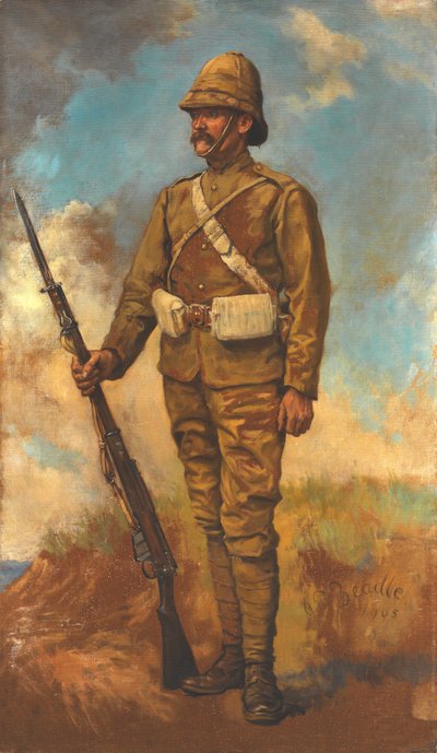 A British Infantryman in marching order by James Prinsep Beadle