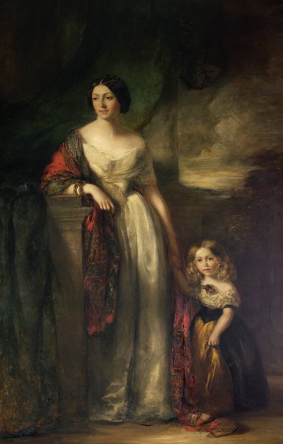 The 2nd Lady de Tabley, with Her Small Daughter by James Rannie Swinton