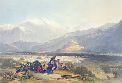 Bala Hissar and City of Kabul with the British Cantonments from the Ba Maroo Hill, Hostilities Commencing, plate 16 from 