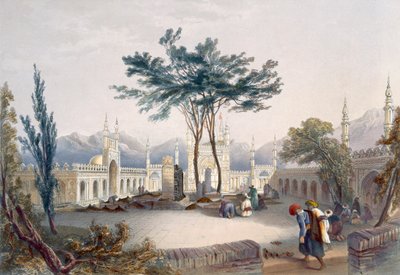 Mosque of Goolaum Hoossein Huzrut-Jee, the Great Prophet of the Afghauns, and the Tombs of the Kings at Kandahar, plate 30 from 