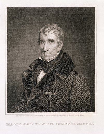Major General William Henry Harrison, Engraved by Richard W. Dodson by James Reid Lambdin