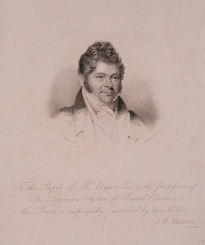 Portrait of Johann Bernhard Logier engraved by H. Meyer by James Robert (after) Maguire