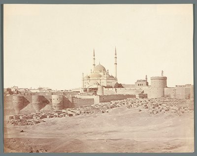 Egypt. Cairo. General View of the Citadel with the Alabaster Mosque of Muhammad Ali (1830-1848) by James Robertson