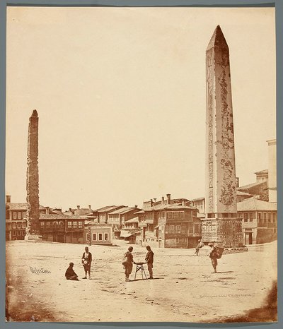 Obelisks in the Hippodrome [Istanbul. Hippodrome in front of the Blue Mosque with two obelisks - in the foreground the Obelisk of Theodosius] by James Robertson