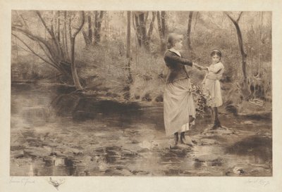 Untitled (Crossing a Brook in the Woods) by James S. King