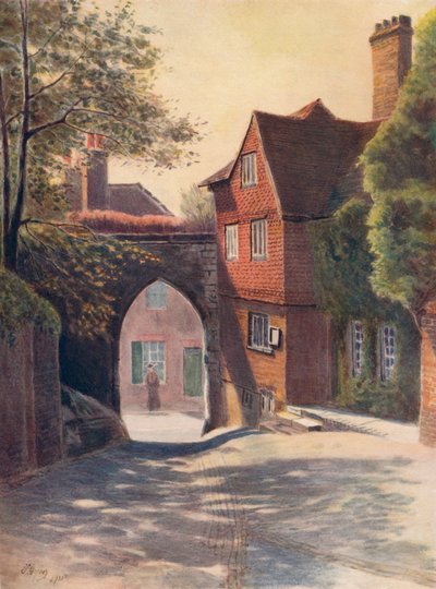 Castle Gateway and Museum, Guildford, 1911 by James S Ogilvy