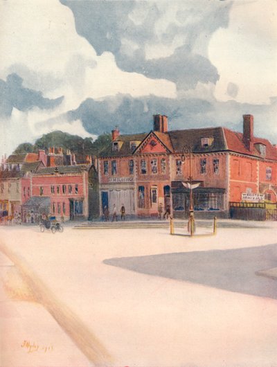 New Inn and High Street, Epsom by James S Ogilvy