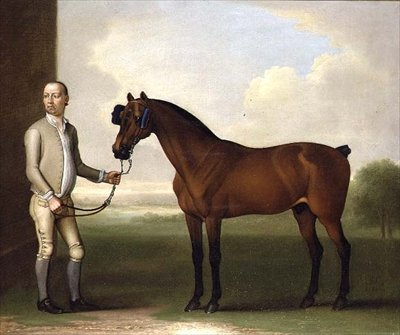 "Regulus", a Dark Bay Racehorse with a Groom by James Seymour