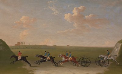 The Chaise Match Run on Newmarket Heath on Wednesday the 29th of August, 1750 by James Seymour