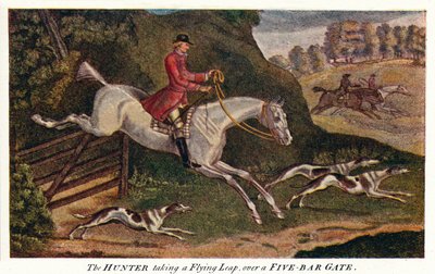 The Hunter Taking a Flying Leap Over a Five-Bar Gate by James Seymour