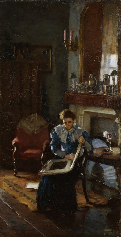 A Dublin Interior, c.1915-20 by James Sinton Sleator