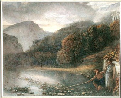 Landscape with a Temple and Pastoral Figures by James Smetham