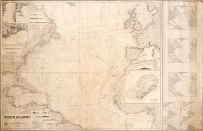 Chart of the North Atlantic Ocean by James & Son Imray