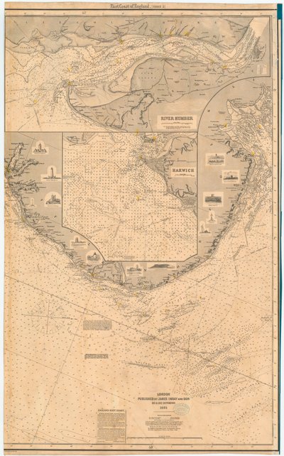 England East Coast. Sheet 2 by James & Son Imray