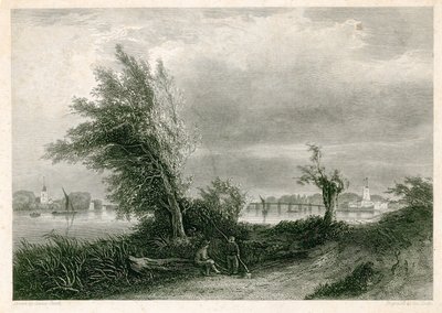 Fulham and Putney from the Surrey shore by James Stark