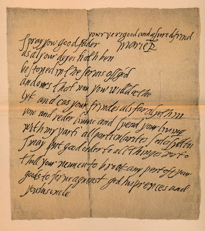 Letter from Queen Mary 1542-1587 to the Abbot of Dunfermline, 1889 by James Stillie