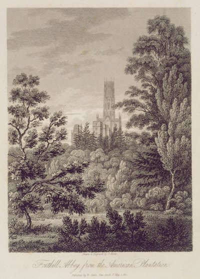 Fonthill Abbey from the American Plantation, published by W. Clarke, New Bond Street by James Storer