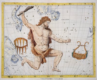 Constellation of Hercules with Corona and Lyra, plate 21 from 