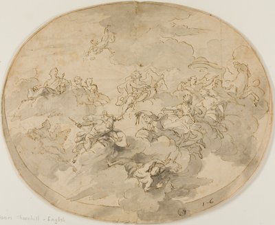 Design for Ceiling Fresco: Apollo and the Muses with Minerva Destroying Ignorance by James Thornhill