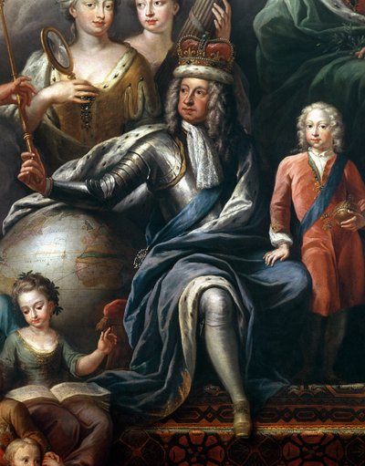 George I and his grandson, Prince Frederick (detail) by James Thornhill