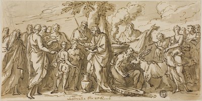 Lupercalia (recto), and Sketches of Figures (verso) by James Thornhill
