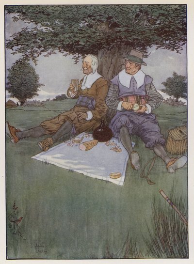 Illustration for The Compleat Angler by Izaak Walton by James Thorpe