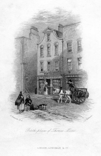 The Birth Place of Thomas Moore, Dublin by James Tibbitts Willmore