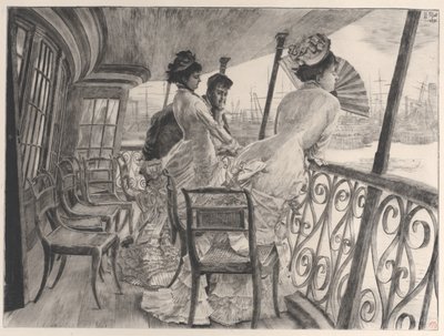 The Gallery of H.M.S. Calcutta Souvenir of a Ball on Shipboard, 1876 by James Tissot